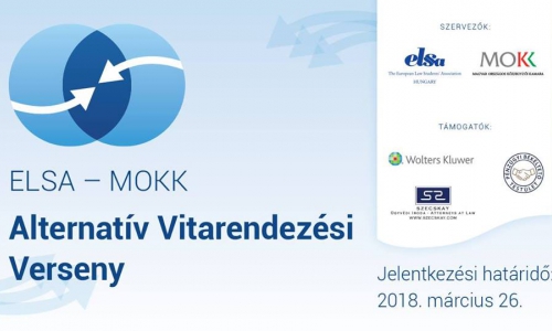 ELSA – MOKK Alternatív Vitarendezési Verseny 2018