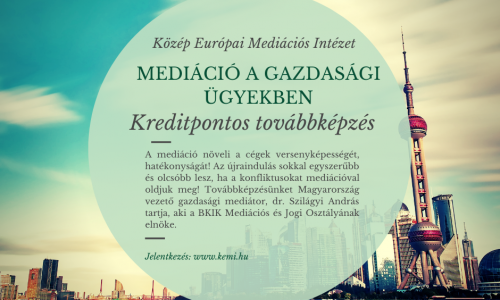 ELMARAD, ÚJ IDŐPONT HAMAROSAN! Mediáció a gazdasági és üzleti ügyekben