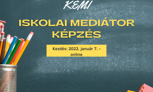 Iskolai mediátor képzés online - pedagógusoknak 60 kreditpontért