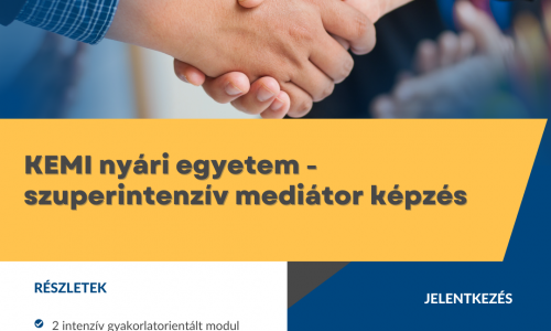 KEMI mediátor képzés - nyári egyetem