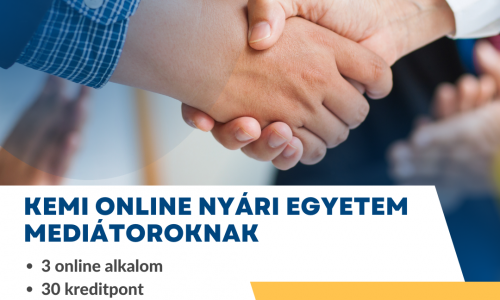 KEMI online nyári egyetem mediátoroknak